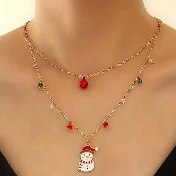 Snowman Christmas Necklace - Picture 2 of 4